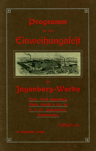 Programm für das Einweihungsfest der Jagenberg-Werke (1906)