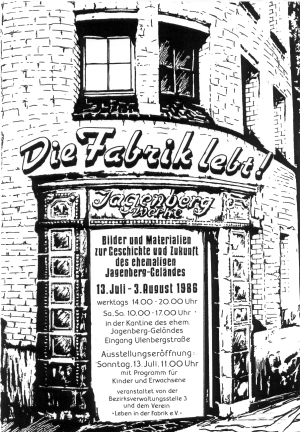 Die Fabrik lebt! - Ausstellungsplakat