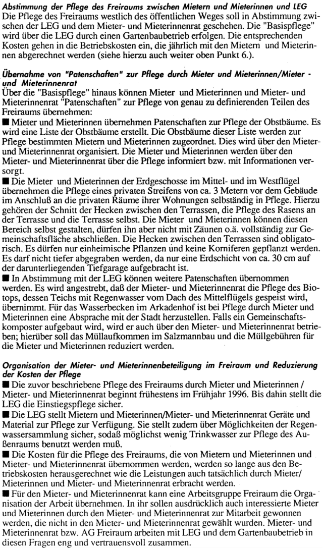 Vereinbarung über Mieterbeteiligung im Salzmannbau in Düsseldorf-Bilk vom 16.10.1995, Seite 4
