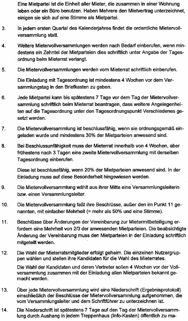 Vereinbarung über MieterInnenbeteiligung im Salzmannbau in Düsseldorf-Bilk, Seite 2